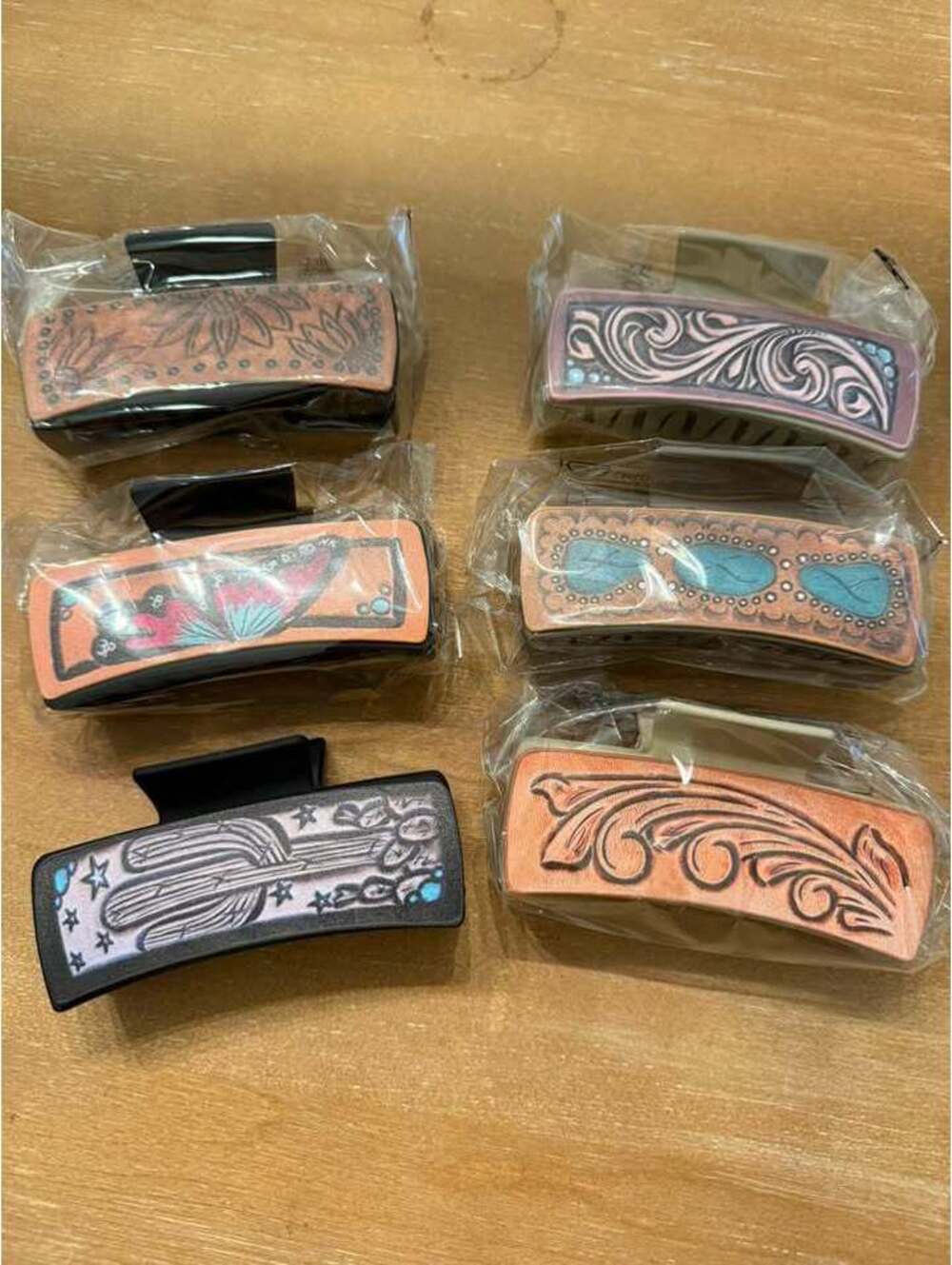 Brand New Western Boho Hair Claw Clips – 6 Designs